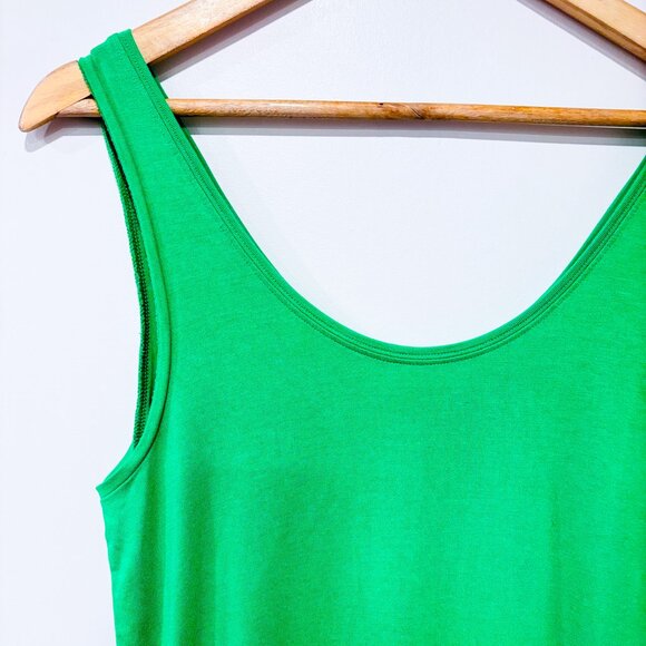 MANGO Bright green viscose camisole | Small stretchy summer basic top | Small * - Picture 2 of 6